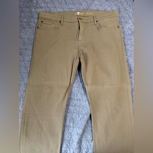 7 for All mankind tan khaki jeans size 38 slimmy